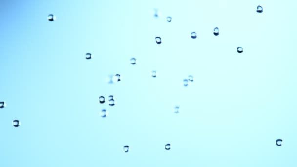 Super Slow Motion Dark Water Drops Detail Filmed High Speed — Stock Video