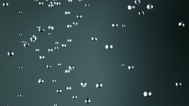 Super Slow Motion Dark Water Drops Detail Filmed High Speed — Stock Video