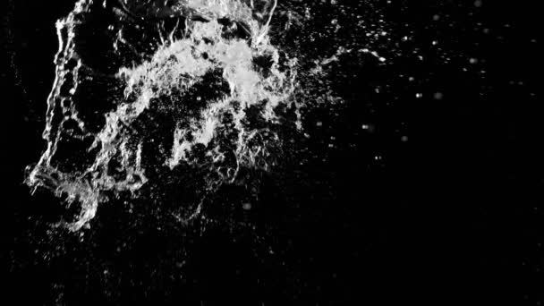 飞溅的水花飞溅到玻璃上的速度非常慢 用高速摄像机拍摄 每秒1000英尺 — 图库视频影像