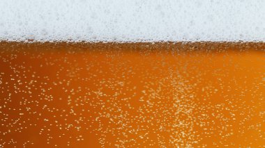 Köpüklü bira baloncuklarını kapat, soyut desenli..