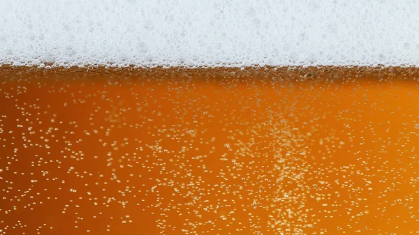 Köpüklü Bira Baloncuklarını Kapat Soyut Desenli — Stok fotoğraf