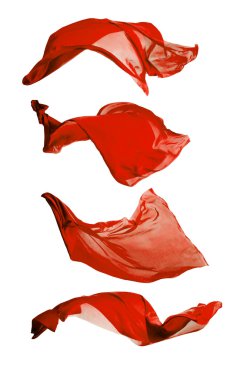 beyaz zemin üzerine kırmızı soyut ipek