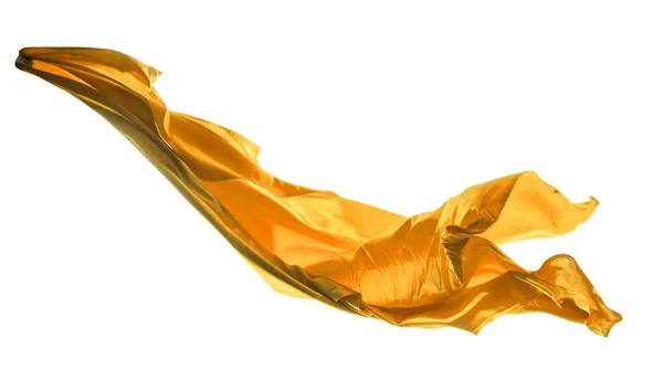 Forma de satén dorado sobre fondo blanco — Foto de Stock