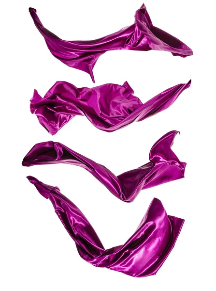 Purple satins shape on white background — Stock Photo, Image