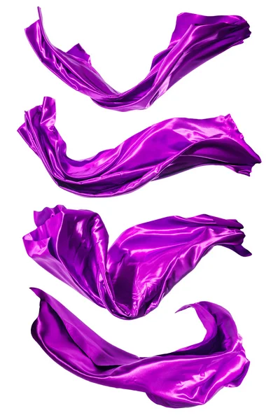 Purple satins shape on white background — Stock Photo, Image