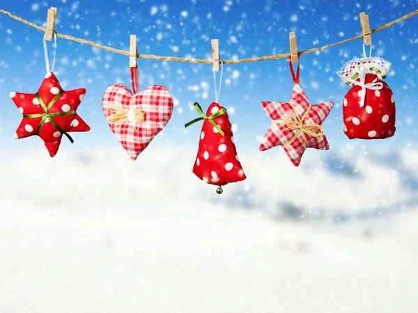 ハンドメイドのクリスマスの装飾 — ストック写真