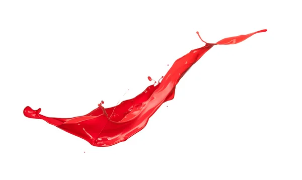 Red splash isolated on white background — Stock Photo, Image