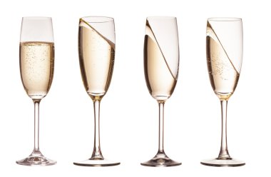 Bir kadeh şampanya.