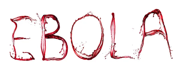Ebola blodiga text — Stockfoto