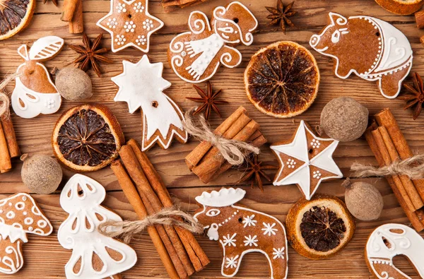 Kerst peperkoek koekjes — Stockfoto