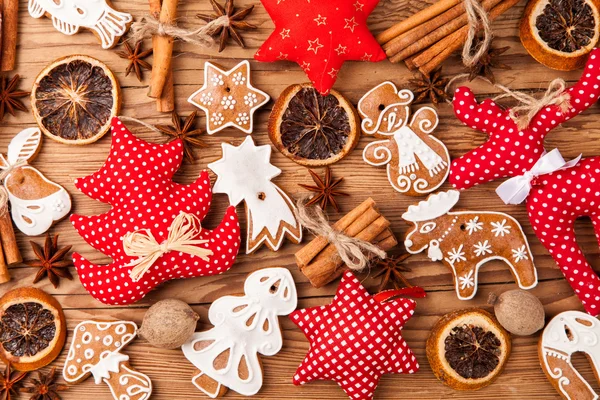 Kerst peperkoek koekjes — Stockfoto