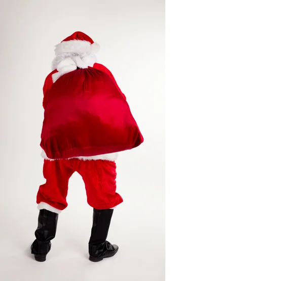 Санта-Клаус с чистой доской — стоковое фото