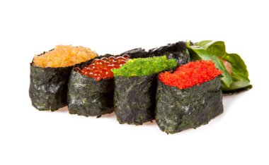 Lezzetli suşi parçaları