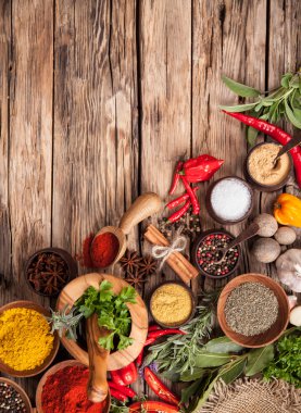 çeşitli tür baharat