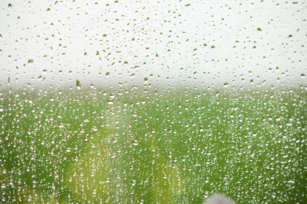 Raindrops on window