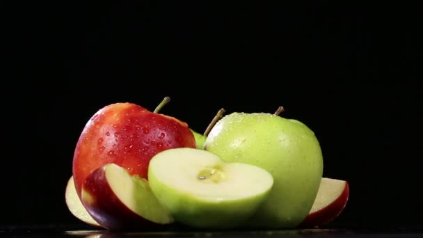 Fresh apples — Stock Video