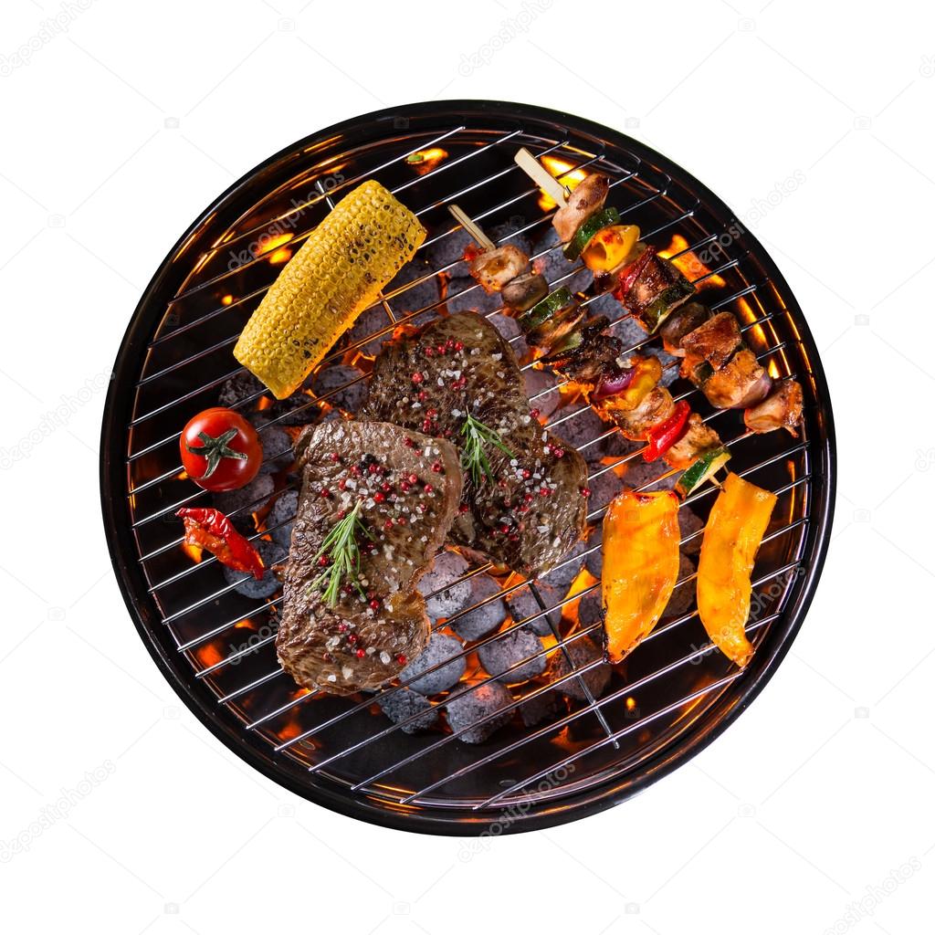 Garden grill isolated on white background