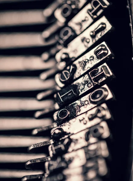 Macro photo of old typewriter — 스톡 사진