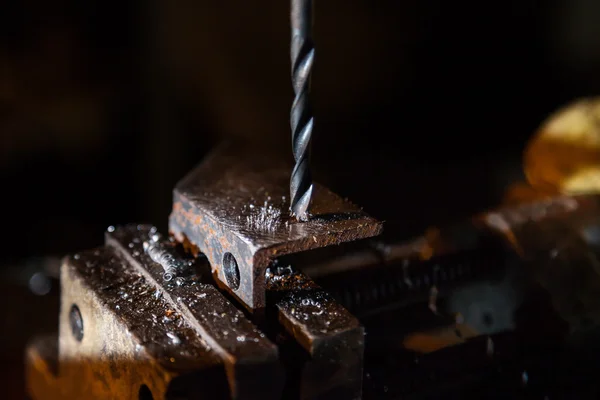 Detalhe da broca-máquina — Fotografia de Stock