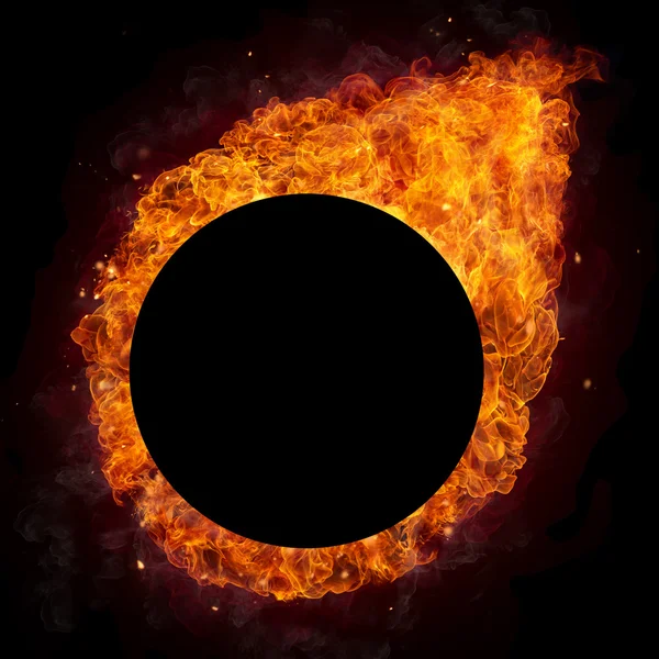 Odpalam gorące płomienie w kształt okrągły — Zdjęcie stockowe