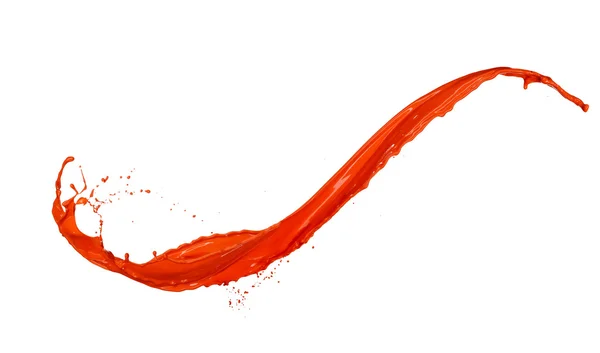 Red paint splash on white background — Stock Photo, Image