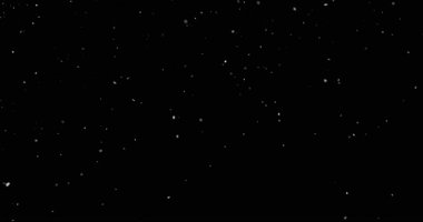 Saf Kara Arkaplan 'da Yüksek Hızda Kamerayla Düşen Kar' ın Yavaş Çekimi. Kış Atmosferleri, Geçişler ve Görsel Efektler için VFX ya da Birleşik Kaplama Olarak Mükemmel.