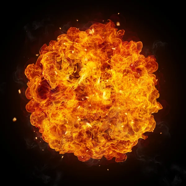 Hot fires flames in round shape — Stock Photo, Image