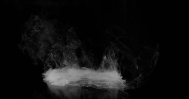 Beyaz Yuvarlak Duman Dokusunun Süper Yavaş Hareketi Bla