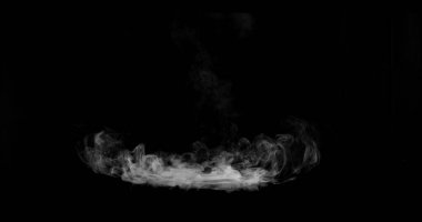 Beyaz Yuvarlak Duman Dokusunun Süper Yavaş Hareketi Bla