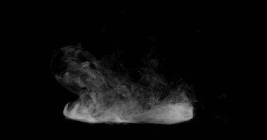 Beyaz Yuvarlak Duman Dokusunun Süper Yavaş Hareketi Bla