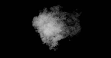 Beyaz Yuvarlak Duman Dokusunun Süper Yavaş Hareketi Bla