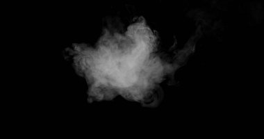 Beyaz Yuvarlak Duman Dokusunun Süper Yavaş Hareketi Bla