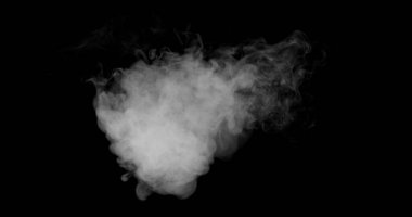 Beyaz Yuvarlak Duman Dokusunun Süper Yavaş Hareketi Bla