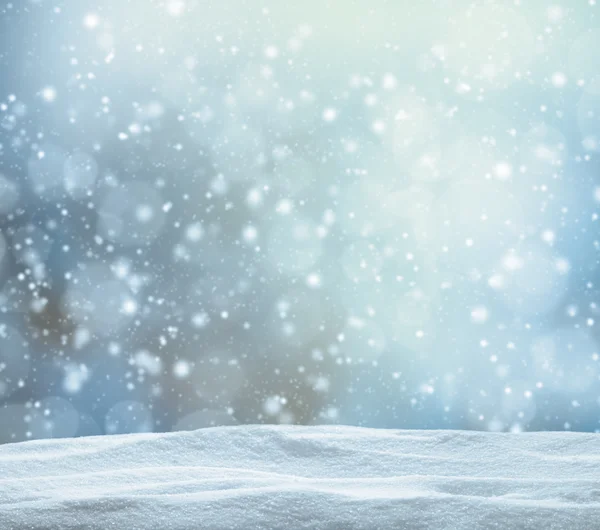 Winter besneeuwde abstracte achtergrond — Stockfoto