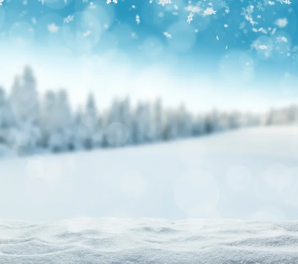 Zimowy śnieżny krajobraz — Zdjęcie stockowe