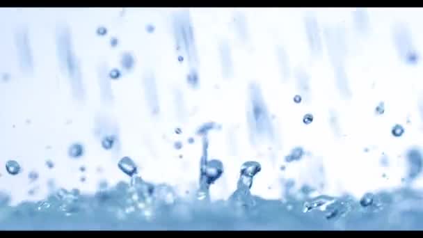 Slow motion water drops — Stock Video