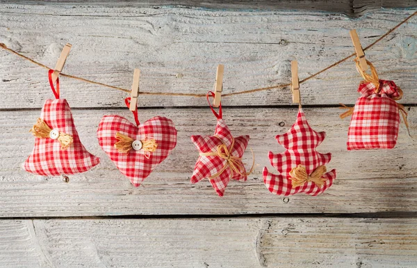 Decorazione di Natale su sfondo di legno — Foto Stock