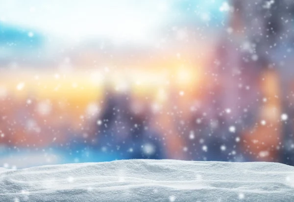 Winter abstrakten Hintergrund mit Schnee Haufen — Stockfoto