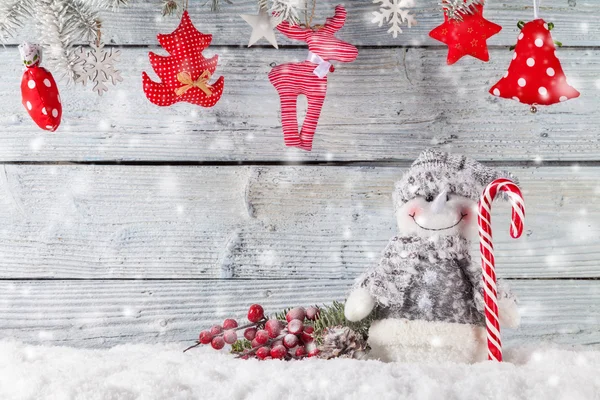 Natal boneco de neve decoração — Fotografia de Stock