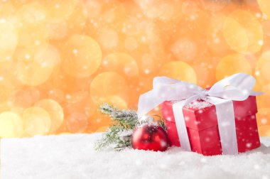 Soyut arkaplanda Noel süslemesi
