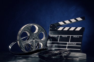 Retro film üretim aksesuarları natürmort