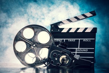 Retro film üretim aksesuarları natürmort