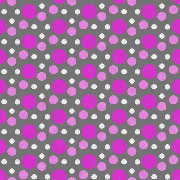 Pink, White and Gray Polka Dot Tile Pattern Repeat Background — Stock Photo, Image