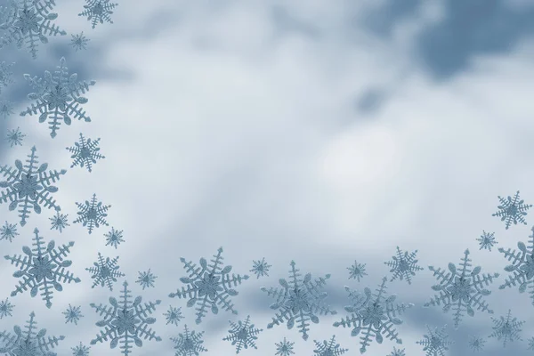 Blue Snowflake Background — Stock Photo, Image