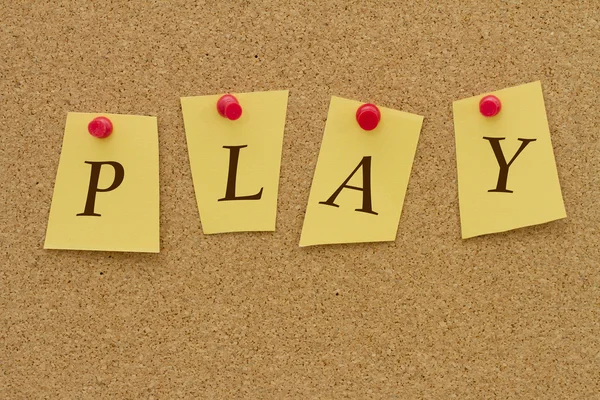 Play notice board — Stock Photo, Image