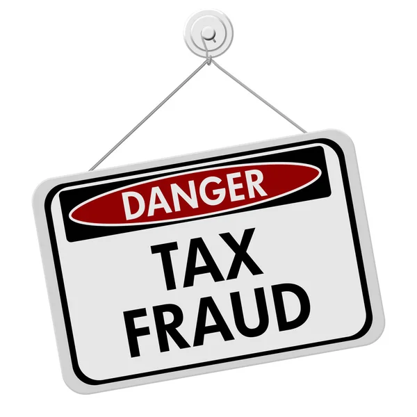 Tax Fraud Danger Sign — Stock Photo, Image