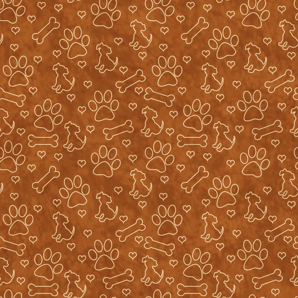 Brown Doggy Tile Pattern Ripetere lo sfondo — Foto Stock