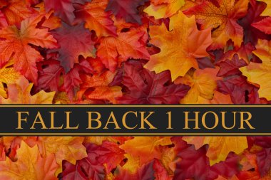 Fall Back Time Change Message clipart