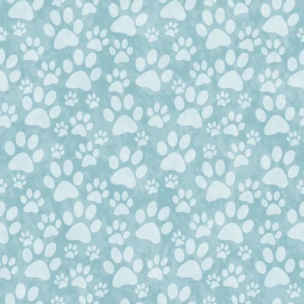 Blu Doggy Paw Stampa Tile Pattern Ripetere lo sfondo — Foto Stock