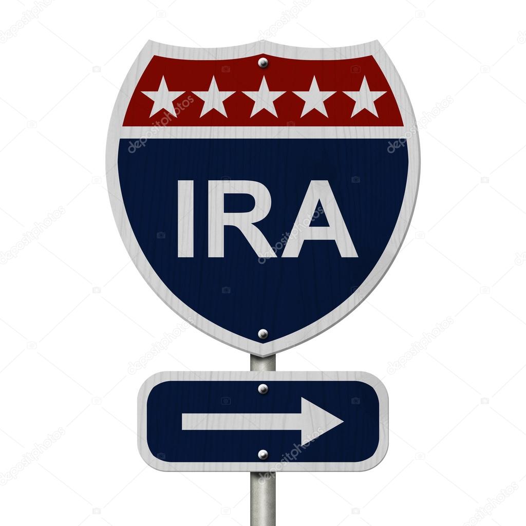 American IRA Highway Road Sign